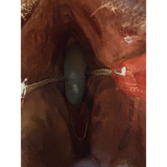 Tony Lama CT873 Exotic Brown Full Quill Ostrich Goat Cowboy Boots USA 10D WORN - Picture 9 of 12